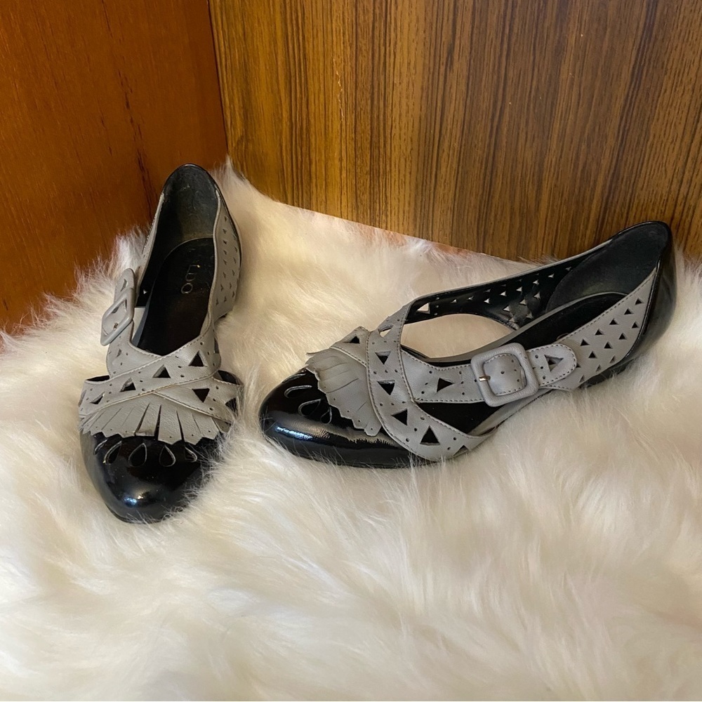 Aldo women’s black‎ and grey flats in size  37